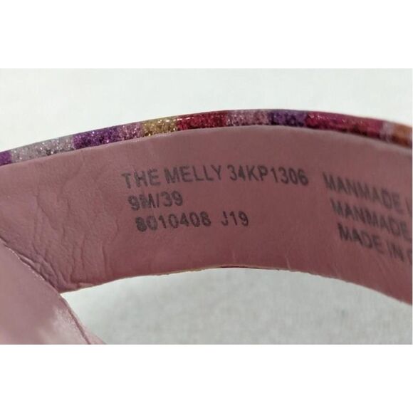 NEW in box Katy Perry Collection The Melly Pink Quartz Glitter Stripe Heels - Picture 6 of 6